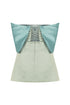 SLEEVE DETAILED BICOLOR MINI DRESS